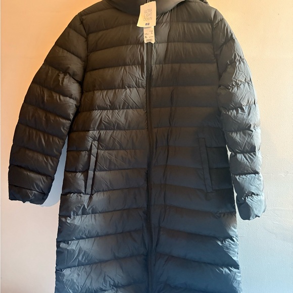 Long Hooded Puffer Coat - Black - Picture 2 of 7